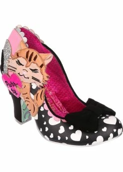 Irregular Choice Smitten Kittens Cat 50's Pumps Black -Pretty Retro Sales irregular choice 4135 54C smitten kitten blk 2 1024x1024