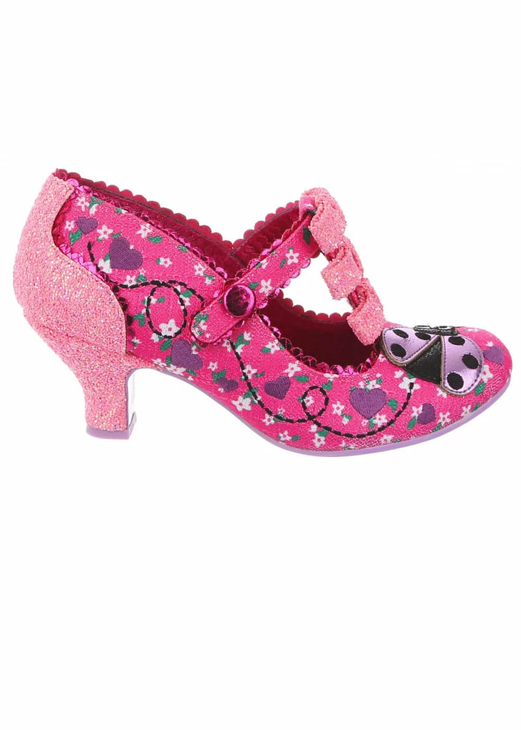 Irregular Choice Ladybuggin 50's Pumps Pink 5 Irregular Choice Ladybuggin 50's Pumps Pink - Image 3