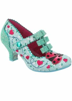 Irregular Choice Ladybuggin 50's Pumps Green