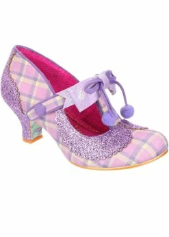 Irregular Choice Charming Chum Tartan 40's Pumps Lilac