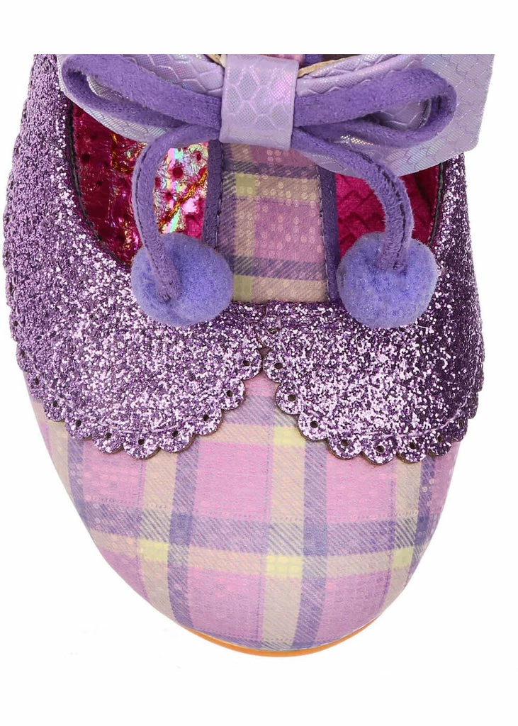 Irregular Choice Charming Chum Tartan 40's Pumps Lilac 4 Irregular Choice Charming Chum Tartan 40's Pumps Lilac - Image 2