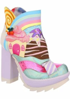Irregular Choice Sprinkle Town Boots Blue