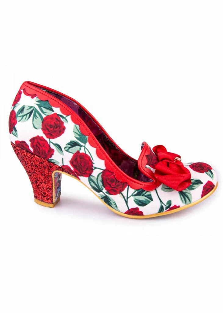 Irregular Choice Kanjanka Floral 50's Pumps Red 5 Irregular Choice Kanjanka Floral 50's Pumps Red - Image 3