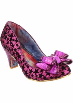 Irregular Choice Ban Joe Stars 70's Pumps Dark Pink
