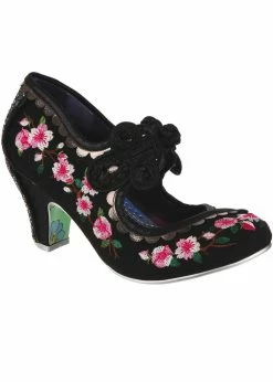Irregular Choice Cherry Blossoming Pumps Black