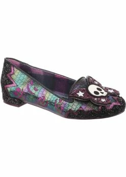Irregular Choice Halloween Deadly Kiss Flats Black