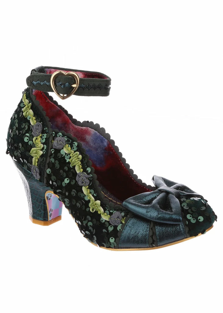 Irregular Choice Trellis Rose 50's Pumps Green 3 Irregular Choice Trellis Rose 50's Pumps Green