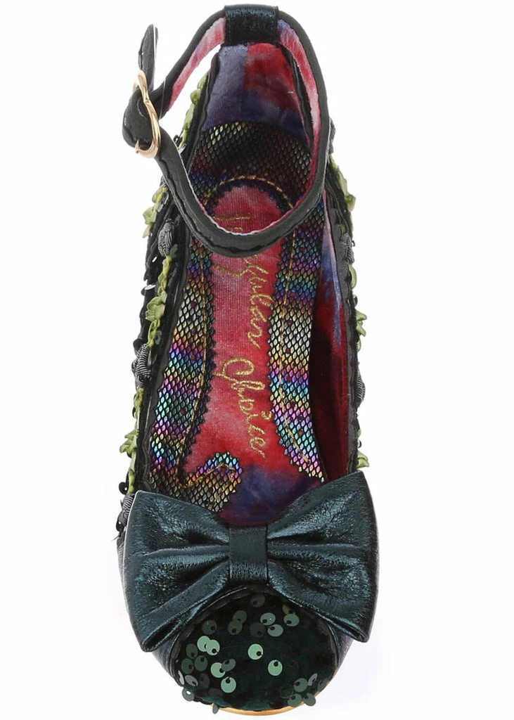 Irregular Choice Trellis Rose 50's Pumps Green 6 Irregular Choice Trellis Rose 50's Pumps Green - Image 4