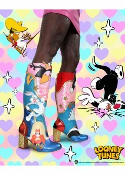 Irregular Choice X Looney Tunes Running Around Boots Multi -Pretty Retro Sales irregular choice 4404 28A looney running around 2 1024x1024