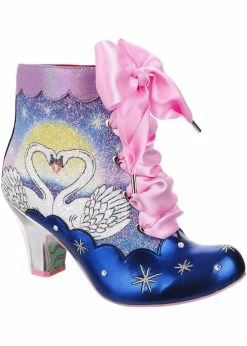 Irregular Choice Swan Song Boots Purple