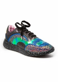 Irregular Choice Jigsaw Sneakers Black Multi