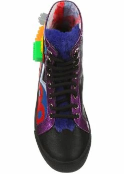 Irregular Choice Colourful Kingdom 80's Sneakers Black Purple -Pretty Retro Sales irregular choice 4515 13B colourful kingdom blk 1 80cd8b80 fd58 464c bef3 bf7bf7ecb790 1024x1024