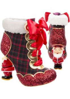 Irregular Choice Christmas Chimney Chum Boots Red