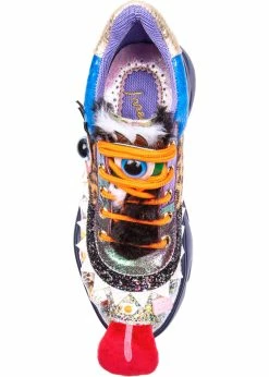 Irregular Choice Gaming Raver Quaver 80's Trainers Blue Green -Pretty Retro Sales irregular choice 4556 3 B raver quaver blue grn 3 1024x1024