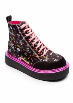 Irregular Choice Gaming Limit Break 80's Trainers Black Pink -Pretty Retro Sales irregular choice 4562 1 A limit break pnk 0 1024x1024
