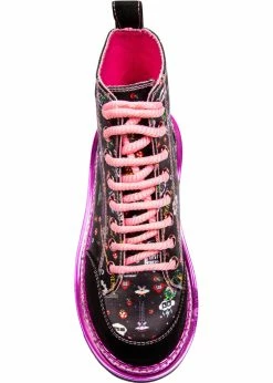 Irregular Choice Gaming Limit Break 80's Trainers Black Pink -Pretty Retro Sales irregular choice 4562 1 A limit break pnk 3 1024x1024