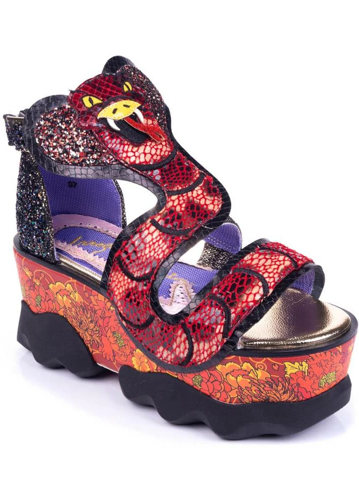Irregular Choice Jellie Snake Plateau Sandals Red 3 Irregular Choice Jellie Snake Plateau Sandals Red
