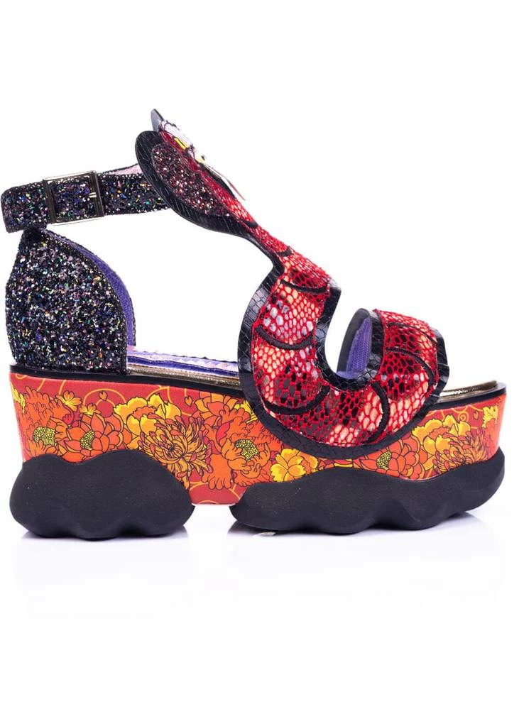 Irregular Choice Jellie Snake Plateau Sandals Red 4 Irregular Choice Jellie Snake Plateau Sandals Red - Image 2