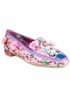 Irregular Choice Crane Birds Flats Peach Pink