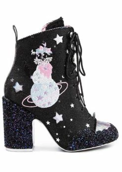 Irregular Choice Felicette Space Cat Boots Black -Pretty Retro Sales irregular choice 4595 2A felicette blk 3 23a8c92a d5fb 4935 af09 b995f2c484d7 1024x1024