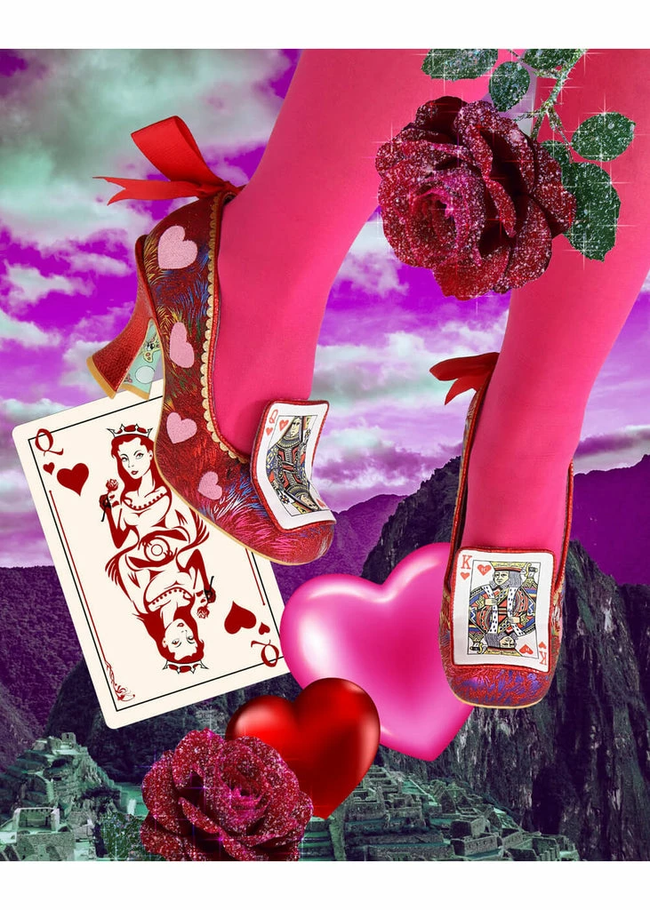 Irregular Choice Go Fish Playing Card Pumps Red 4 Irregular Choice Go Fish Playing Card Pumps Red - Image 2