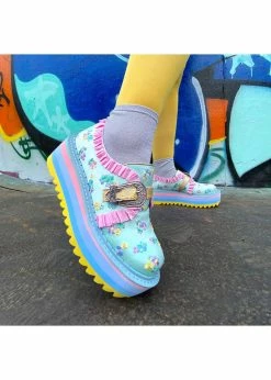 Irregular Choice So Refreshing Kawaii Shoes Pale Blue