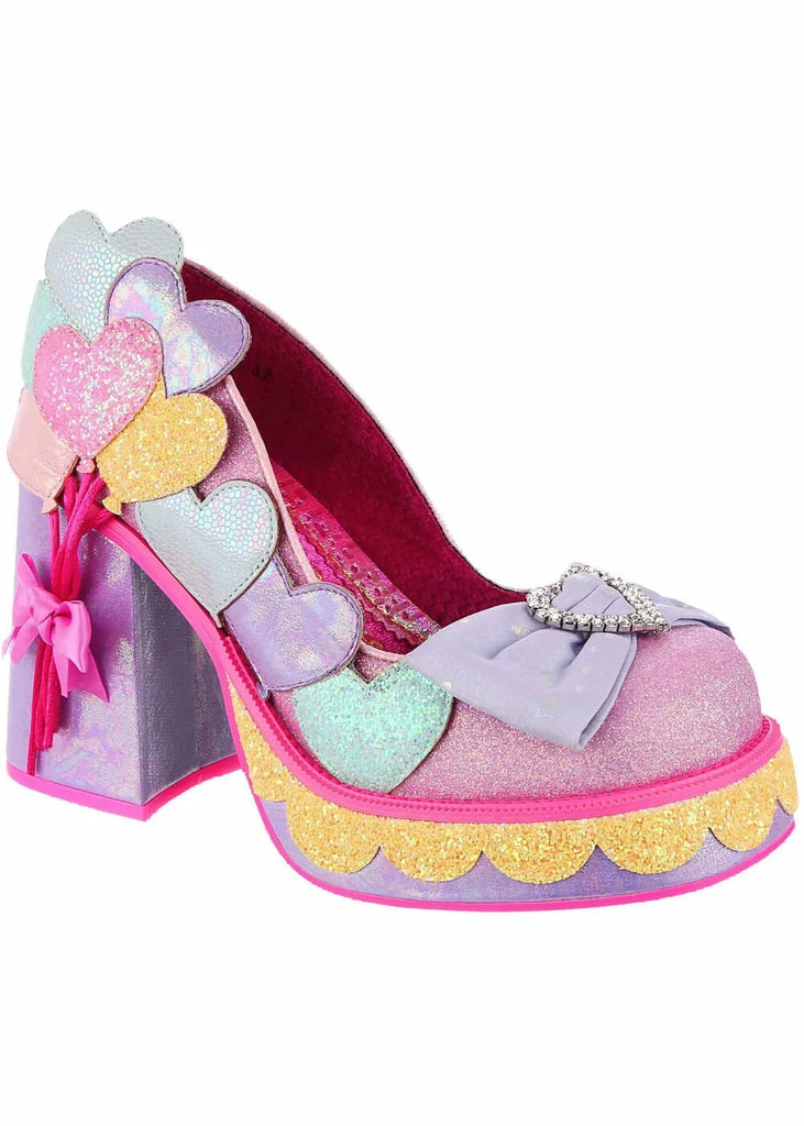 Irregular Choice Balloons And Cake 60's Platform Pumps Lilac 3 Irregular Choice Balloons And Cake 60's Platform Pumps Lilac