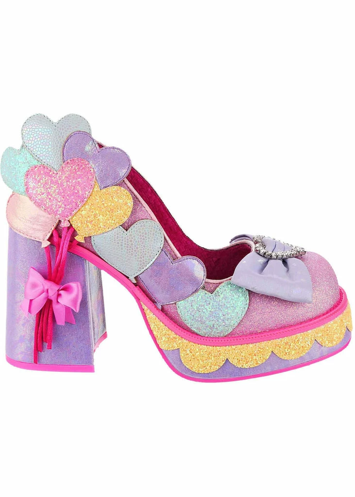 Irregular Choice Balloons And Cake 60's Platform Pumps Lilac 5 Irregular Choice Balloons And Cake 60's Platform Pumps Lilac - Image 3