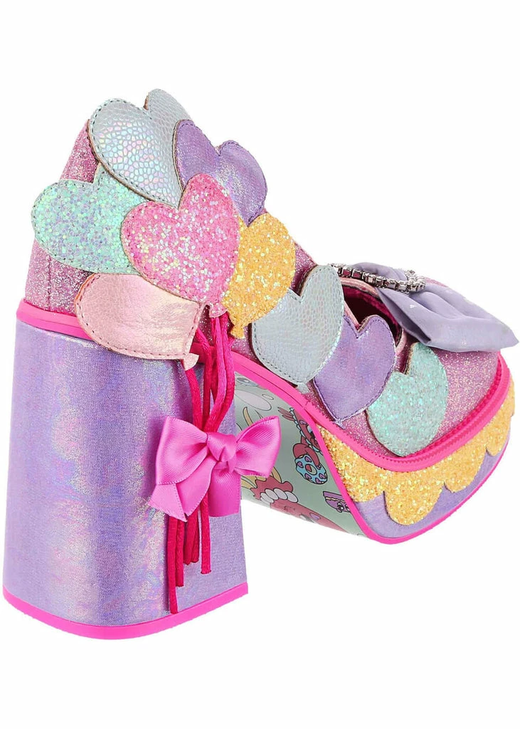 Irregular Choice Balloons And Cake 60's Platform Pumps Lilac 4 Irregular Choice Balloons And Cake 60's Platform Pumps Lilac - Image 2