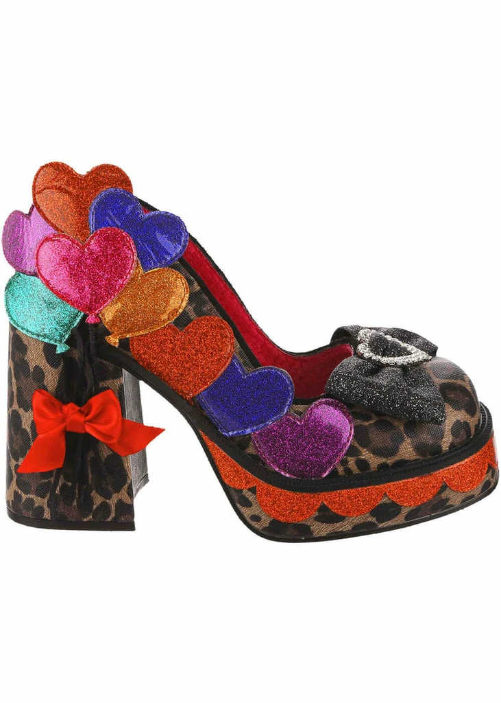Irregular Choice Balloons And Cake 60's Platform Pumps In Leopard 5 Irregular Choice Balloons And Cake 60's Platform Pumps In Leopard - Image 3
