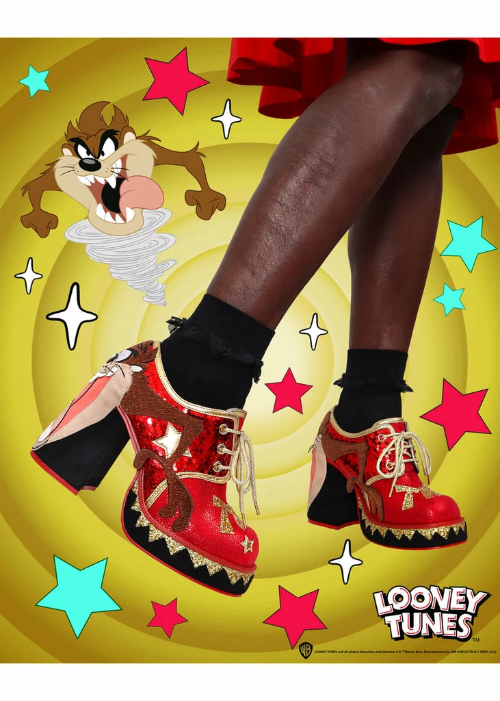 Irregular Choice X Looney Tunes Tazmanian Whirlwind Pumps Brown 8 Irregular Choice X Looney Tunes Tazmanian Whirlwind Pumps Brown - Image 6