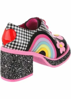 Irregular Choice Rainbows And Love 60's Platform Pumps Black -Pretty Retro Sales irregular choice 4648 2B rainbows love blk 2 1024x1024