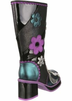 Irregular Choice Oh My Daisy 70's Boots Grey Black 11 Irregular Choice Oh My Daisy 70's Boots Grey Black -Pretty Retro Sales irregular choice 4663 02B oh my daisy grey blk 2 1024x1024