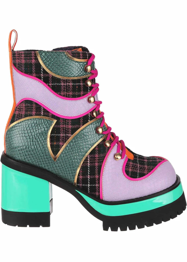 Irregular Choice Wowee Wow Boots Green 5 Irregular Choice Wowee Wow Boots Green - Image 3