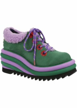 Irregular Choice Chunky Funky 70's Booties Green