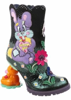 Irregular Choice Bad Bunny Boots Black -Pretty Retro Sales irregular choice 4672 1B bad bunny blk 1 1024x1024