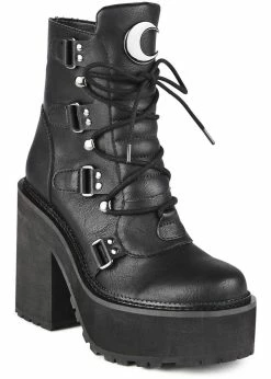 Killstar Broom Rider Moon Boots Black