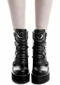 Killstar Broom Rider Moon Boots Black -Pretty Retro Sales killstar KFTWF 2882 broom rider boots blk 4 1024x1024