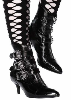 Killstar Mania Skulls Boots Zwart -Pretty Retro Sales killstar KSRA003449 mania boots blk 0 1024x1024