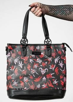 Killstar Damned Tote Bag Black -Pretty Retro Sales killstar KSRA005008 damned tote bag blk 0 11ddac24 2afc 4660 bf83 1d35c8bf5d3e 1024x1024