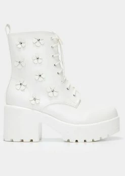 Koi Footwear Amabalis 60's Flower Boots White