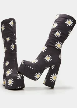Koi Footwear Crazy Daisy 70's Platform Boots Black -Pretty Retro Sales koi KA00729009 crazy daisy blk 4 51bbba92 59cd 4210 b861 ff573cdaade9 1024x1024