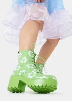 Koi Footwear Orchis Charm 60's Flower Power Boots Green -Pretty Retro Sales koi KA00729027 orchis charm green 0 b111997c fa07 4168 a313 c127bf38c335 1024x1024