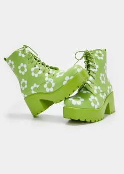 Koi Footwear Orchis Charm 60's Flower Power Boots Green -Pretty Retro Sales koi KA00729027 orchis charm green 5 029795a3 9575 4485 a48f 063c58f87481 1024x1024