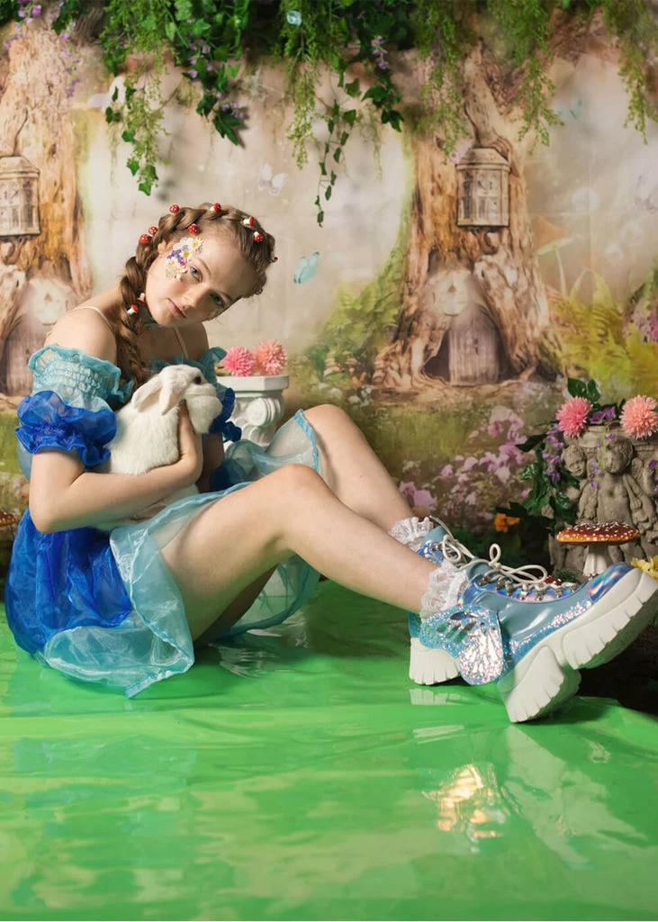 Koi Footwear Wings Of A Pixie Platform Boots Blue 4 Koi Footwear Wings Of A Pixie Platform Boots Blue - Image 2