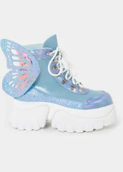 Koi Footwear Wings Of A Pixie Platform Boots Blue