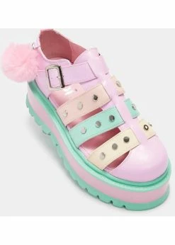 Koi Footwear Nyoka Kawaii Sandals Pastel Rainbow -Pretty Retro Sales koi footwear KA00420737 nyoka rainbow pastel 0 1024x1024