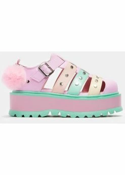 Koi Footwear Nyoka Kawaii Sandals Pastel Rainbow