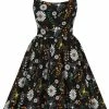 Lady Vintage Halliday Ditsy Daisy 50's Swing Dress Black -Pretty Retro Sales lady v SS21 HALLIDAY ditsy daisy dress 0 1024x1024