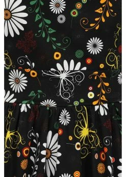 Lady Vintage Halliday Ditsy Daisy 50's Swing Dress Black -Pretty Retro Sales lady v SS21 HALLIDAY ditsy daisy dress 3 1024x1024